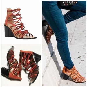 Rag & Bone Camille Sandal In Terracotta size 8